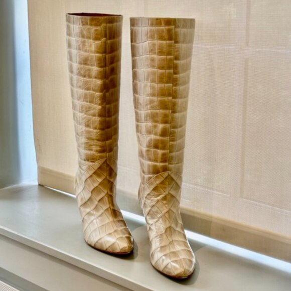 Jeffrey Campbell Croc Embossed Boots - Picture 2 of 4